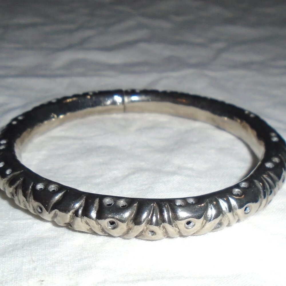 Silver Bracelet Modern Design Bangle - image 1